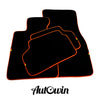 BMW M5 F10 (2011-2016) 2 x Orange Trim AutoWin Black Floor Mats