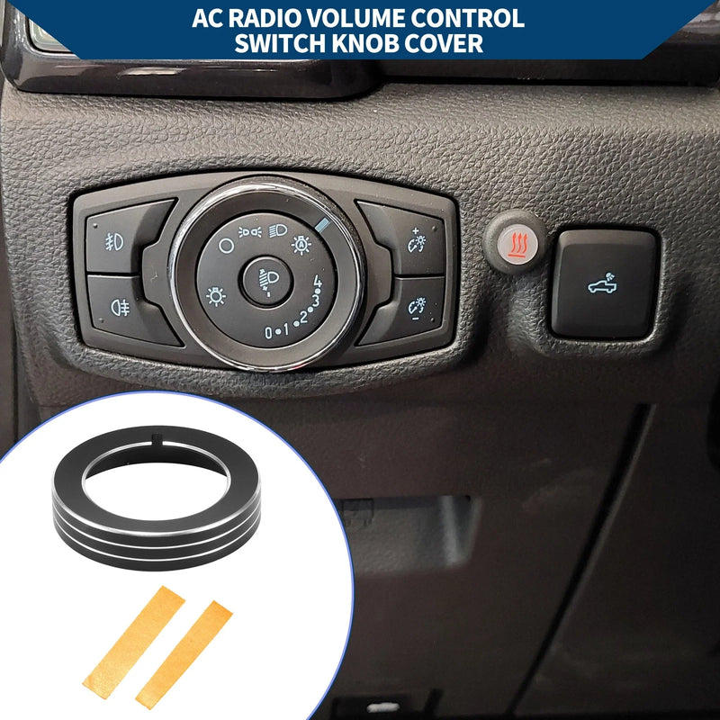 Ford Mustang (2015-2020) Black 1 x Headlight Switch Knob Cover Ring