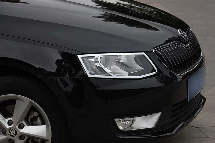 Skoda Octavia Sedan Front Head Light Lamp Cover Trim (2013-2016)