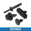 Jeep (2018-2023) - Black Grille Fender Flare Hardware Kit