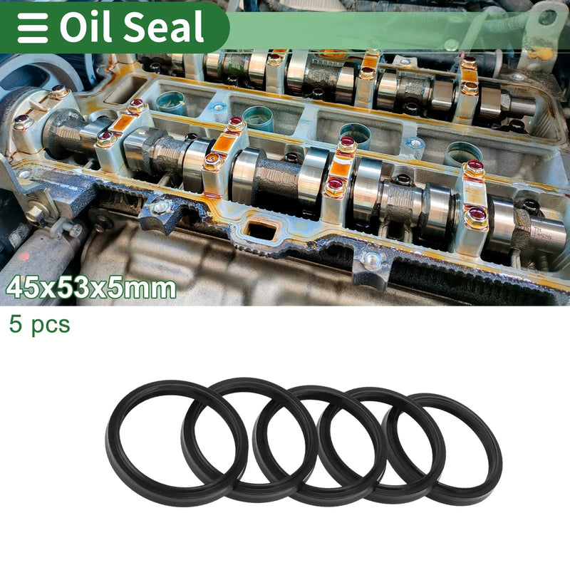 Oil Seal / 45x53x5mm / Seal Ring Rotary Shaft NBR Rubber 5 Pcs