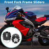 All Models 2 x Frame Sliders Front-Fork Protection Plastic Silver Tone