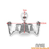 Harley Chopper Headlight Visor Skull Skeleton Ornament (All Years)