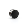 Triumph Bonneville 4 x Black White Engine Head Bolt Cover Nuts