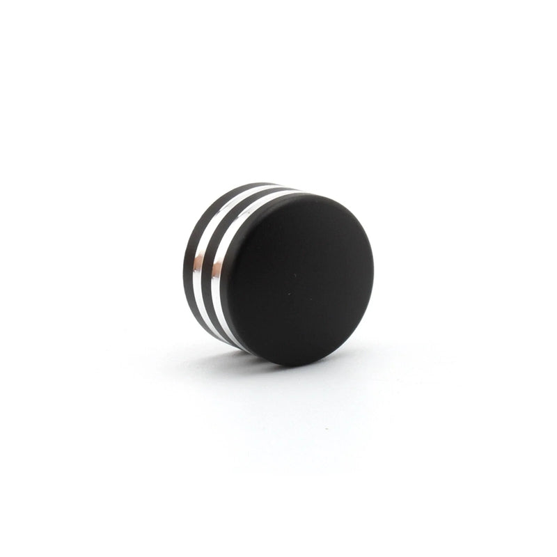 Triumph Bonneville 4 x Black White Engine Head Bolt Cover Nuts