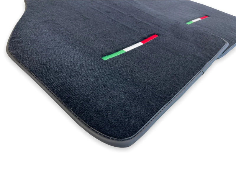 Ferrari F8 Spider Black Tailored Carpets Set with Emblem Floor Mats