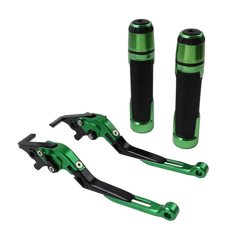 Ducati Monster Green Extendable Brake Clutch Levers Grip Set (2001-2006)
