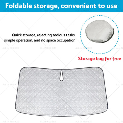 Toyota Hilux (2015-2024) UV Protection 6 Layer Thick WindScreen Sun Shade