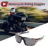 Motorcycle Goggles / Gray Lens White Frame Tri-acetyl Cellulose