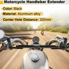 Motorcycle Balance Handle Bar Extender Bracket 320mm Center Hole Black