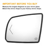 Toyota Tundra Left White Mirror Glass with Back Heated Lamp
