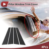 BMW 7-Series Carbon Fiber Black Door Pillar Window Trim