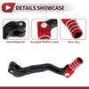 Bosuer M4 Black Red Silver Tone Folding Motorcycle Gear Shift Lever