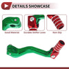 Kayo T2 Green Red Silver Tone Folding Motorcycle Gear Shifter Lever 1 Pc