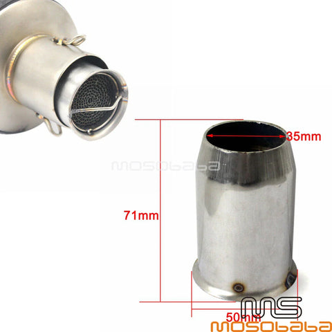 Universal Motorcycle 51mm Adjustable Exhaust Muffler Silencer