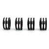 Triumph Bonneville 4 x Black White Engine Head Bolt Cover Nuts