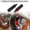 Motorcycle 0.67" Aluminum Alloy Plastic Motorcycle Slider Frame 2 x Red