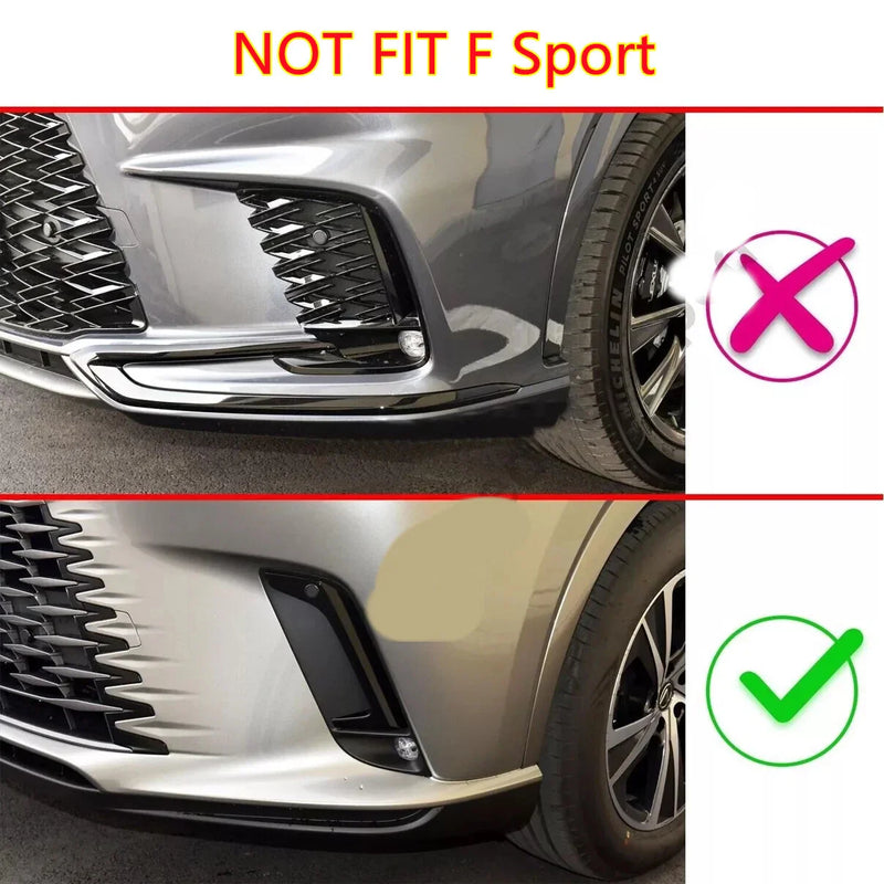 Lexus RX 350 350h 4Pcs Chrome Front Rear Bumper Fog Light Cover Trim