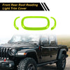 Jeep Wrangler JK Red Front Rear Roof Reading Light Trim Covers (2011-2017)
