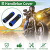 Motorcycle Rubber Blue 7/8 22mm Hand Grips Cover Kit