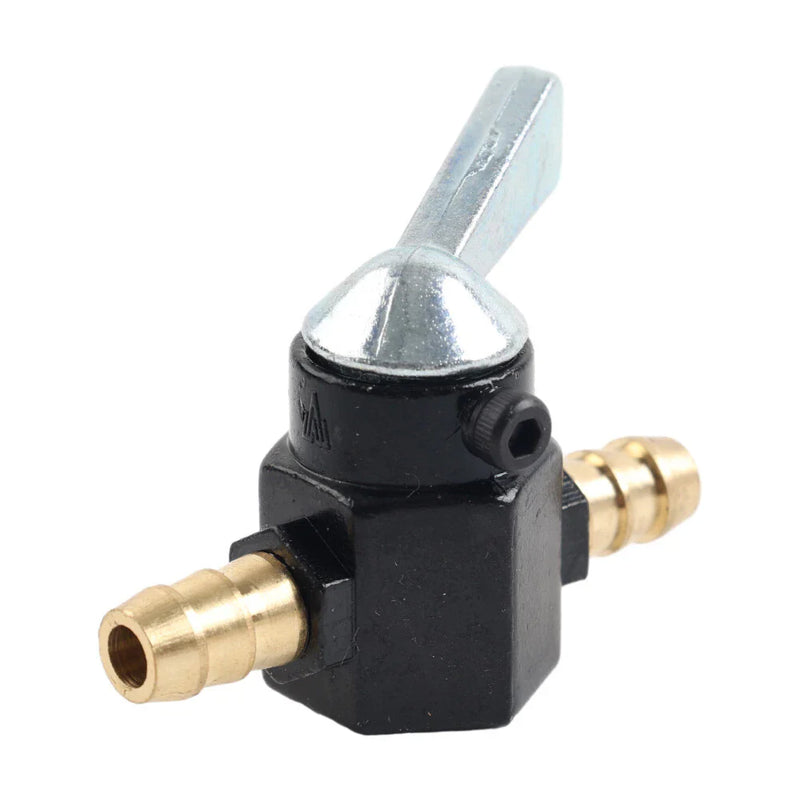 Motorcycle Inline Black 8mm On-Off Fuel Tap Gas Valve Petcock