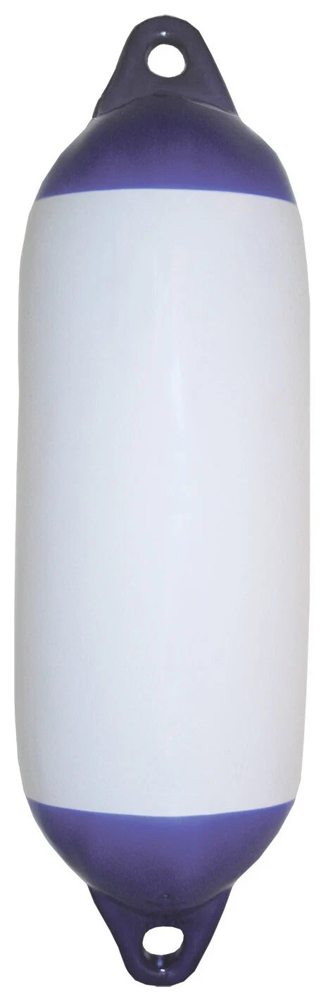 Heavy Duty Boat Fender Mooring White/Blue End PVC 700mm x 240mm