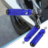 Motorcycle Pair 2 x 8mm Aluminum Alloy Rearset Footrest Footpeg Blue