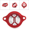 Honda CRF250R CRF250X Red Billet Aluminum Oil Filter Cover Cap (04-17)