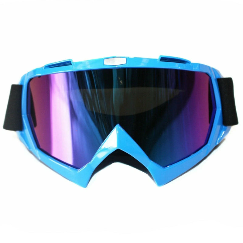 Motocross Motorbike - Anti-Fog UV Protection Tinted Blue MX Goggles