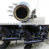 GSXR 750, YZF R6 2 x Black Cafe Reverse Cone Megaphone Exhaust Pipes