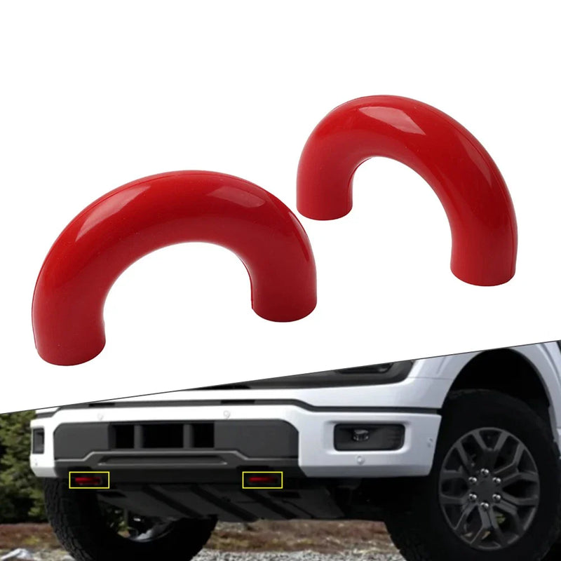 Ford F150, Bronco, Toyota Tundra (04-24, 17-21) Red Front Tow Hook Covers