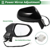 Toyota Corolla Right Side Door Mirror Replace Gloss Black Manual Folding