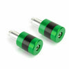F2 22mm Aluminum Green Motorcycle Handlebar Weights