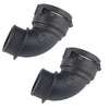 Unknown Vehicle 2x Upper Radiator Coolant Hose Plastic BLK