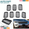 Jeep Grand Cherokee 7X Gloss Black Front Grille Honeycomb (2017-2022)