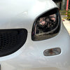 Mercedes Benz Smart Headlight Eyelid Trim Glossy Black (2014-2021)