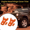 Jeep Wrangler JL JLU 2018-2024 - 1 Pair, Orange Engine Hood Hinge Cover