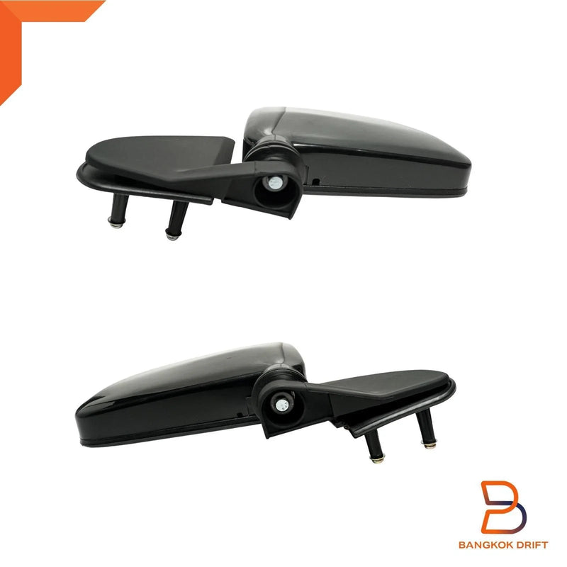 Nissan D21 Pickup, D22 Navara Black Side Door View Mirror Sail Mount (86-97)
