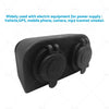Boat Caravan RV - Black 12V-24V Dual Power Socket