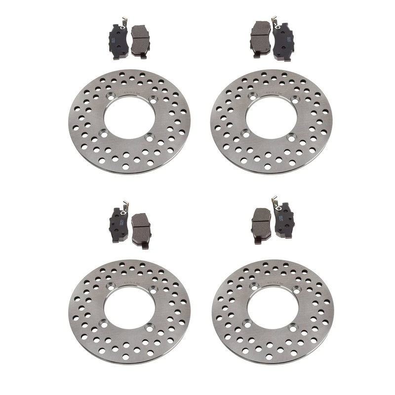 Honda Big Red 700 Front & Rear Brake Rotors & Semi-Metallic Pads (2009–2013)