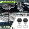 Car / Motorcycle M16x1.5 Aluminum Oil Drain Plug W/ Gasket 2 x
