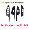 Honda Accord RHD 4pcs Carbon Fiber Window Lift Panel Trim (2013–2017)