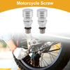 Motorcycle Screw M5x0.8 Fork Air Bleeder Valve Metal Silver Tone 2 x