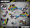 Suzuki JR 50 (2000-2003) - Pinned Style Stickers Decals Custom Graphic Kit