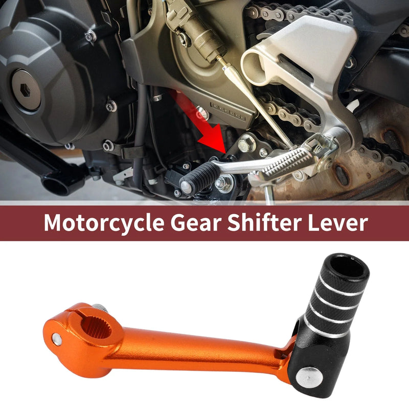 Bosuer M5 Orange Black Silver Tone Folding Gear Shifter Lever