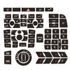 A6 Clima Decals Stickers Black Vinyl Panel Button