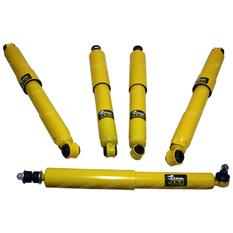 Toyota Hilux 5pc Gas Front & Rear Shock Absorber & Steering Damper (1983–1997)