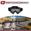 Set Motorcycle Riding Goggles Grey Lens Black Frame PC Cycling Sunglasses