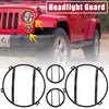 Jeep Wrangler JK Headlight Turn Signal Grill Guard Cover (2007-2018)