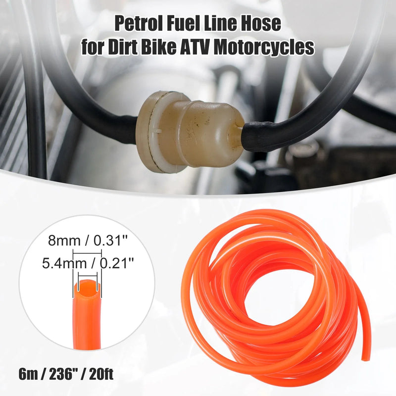 Motorcycle Dirt Bike 0.31'' x 20ft Red Fuel Vent Line Hose